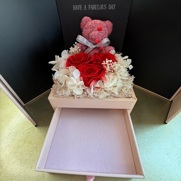 Birthday Bear With Roses Gift Box - Picture 3 of 7